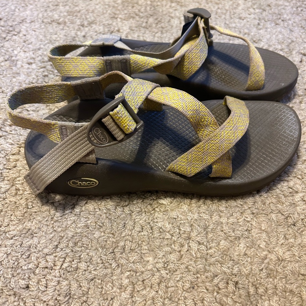 Chaco Women's Z/Cloud Sandals in Yellow/Grey